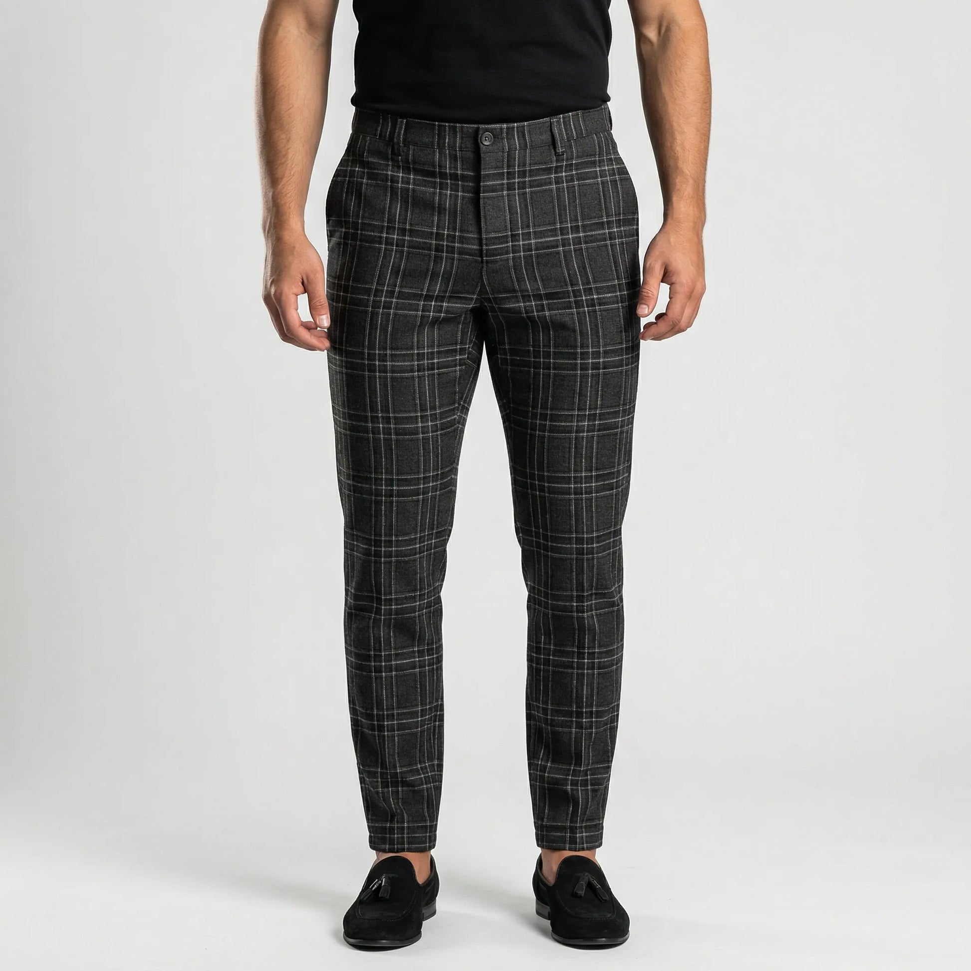 Figurnahe Hose Mit Klassischem Karodesign - Keith