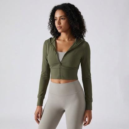 Figurnahe Trainingsjacke Elastisch - Iris