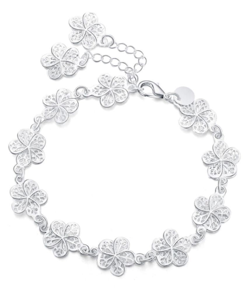 Filigranes Silberarmband - FlowerCuff 