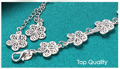 Filigranes Silberarmband - FlowerCuff 