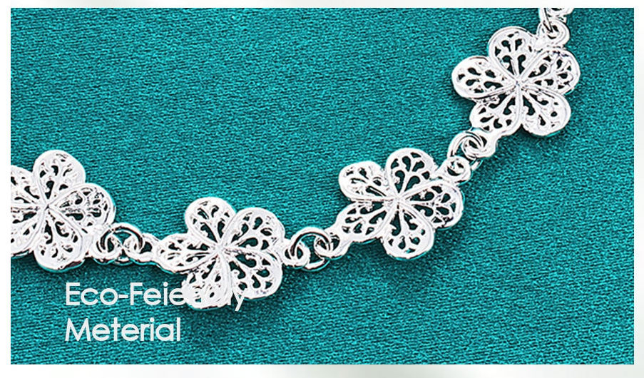 Filigranes Silberarmband - FlowerCuff 