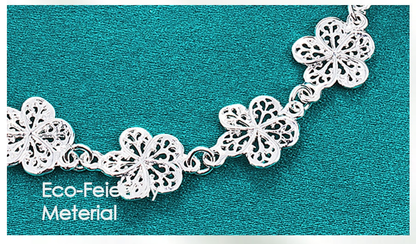 Filigranes Silberarmband - FlowerCuff 