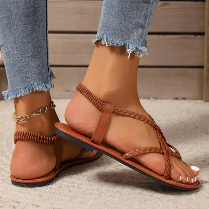 Flache Geflochtene Sandale - Melanie