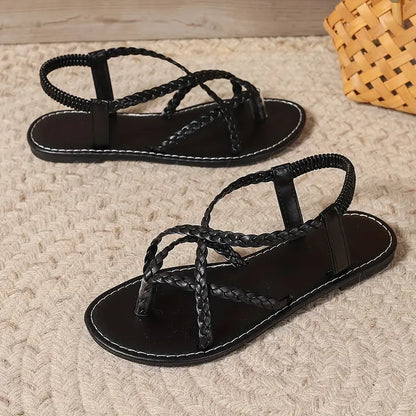 Flache Geflochtene Sandale - Melanie