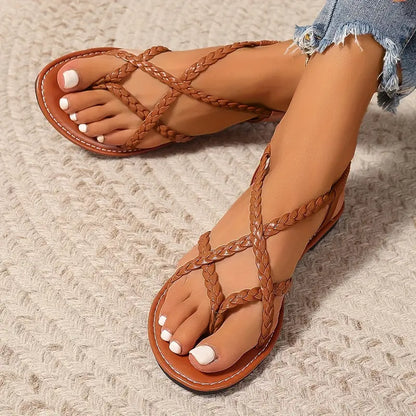 Flache Geflochtene Sandale - Melanie