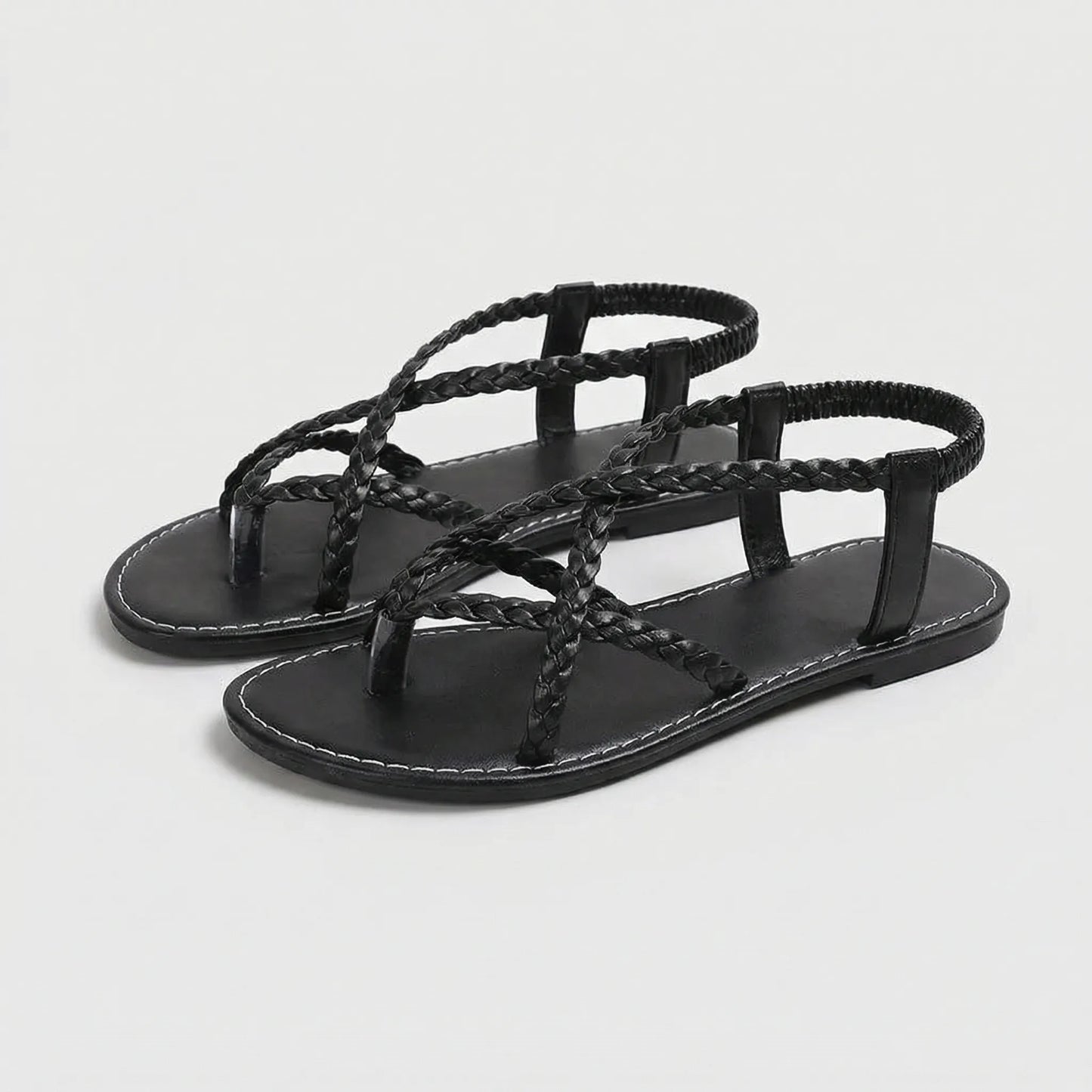 Flache Geflochtene Sandale - Melanie