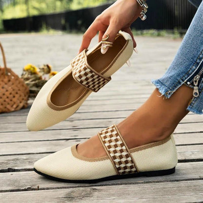 Flacher Damenschuh Mit Riemen - Marissa