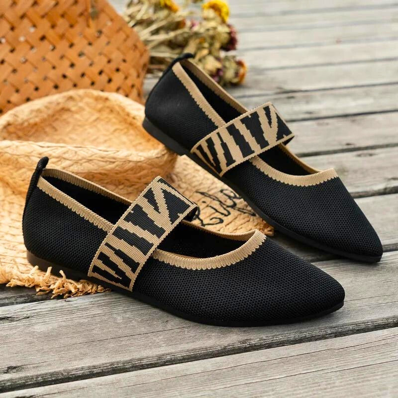 Flacher Damenschuh Mit Riemen - Marissa