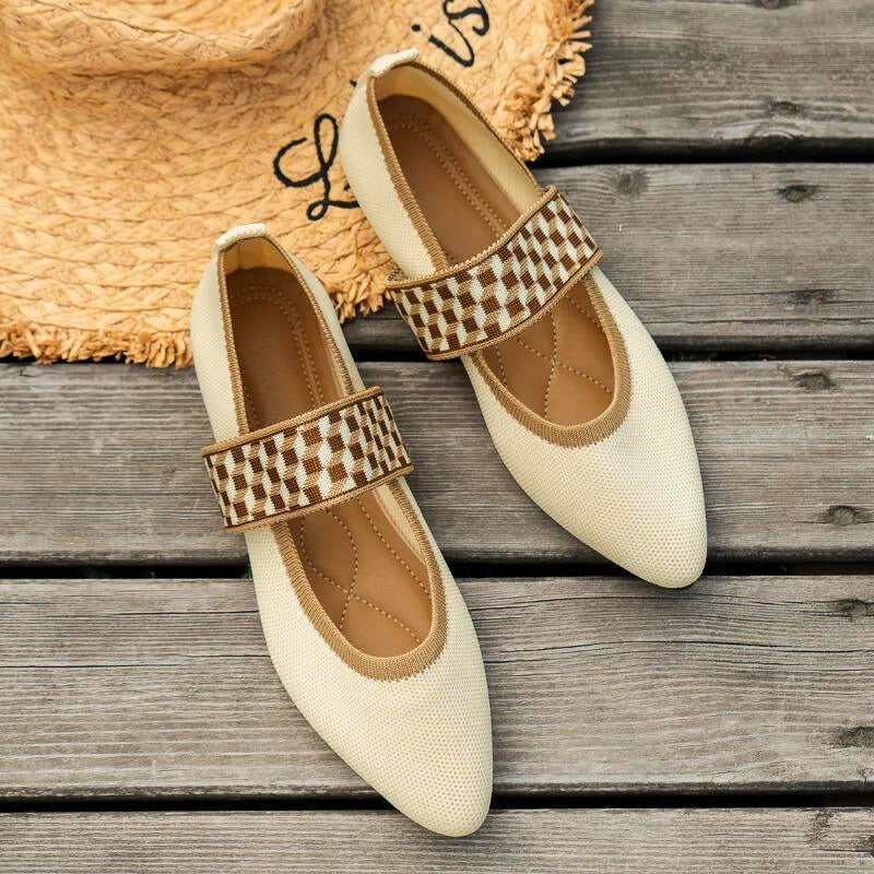 Flacher Damenschuh Mit Riemen - Marissa