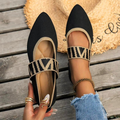 Flacher Damenschuh Mit Riemen - Marissa