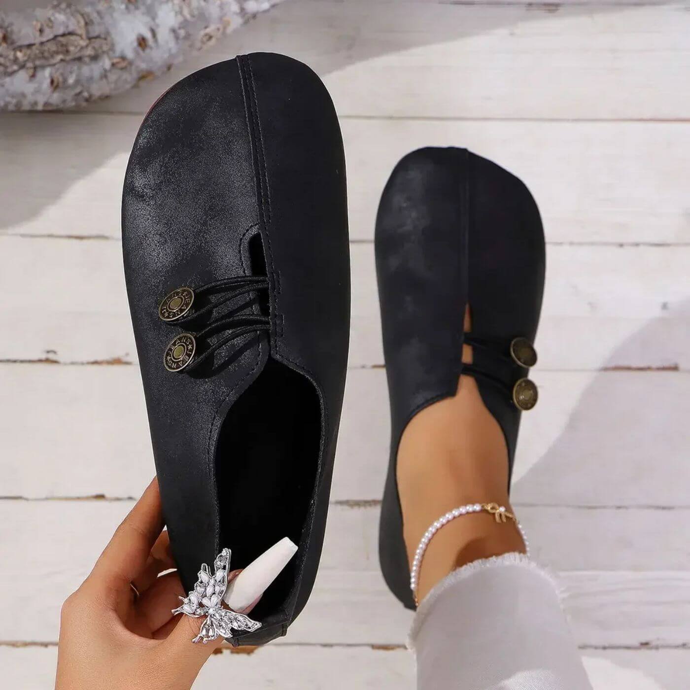 Flacher Schlanker Damenschuh - Leandra