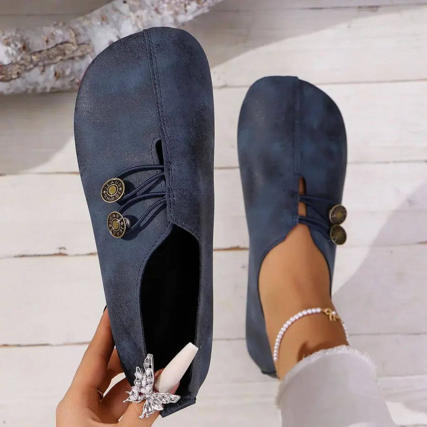 Flacher Schlanker Damenschuh - Leandra