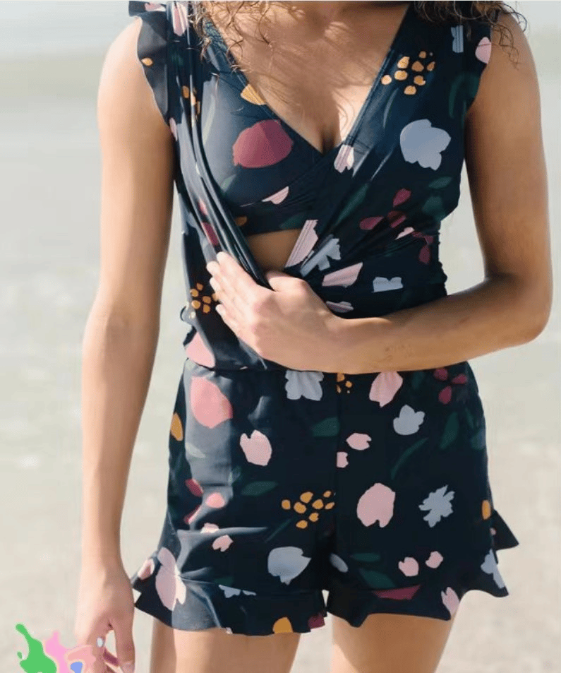 Floral Gemustertes Freizeitbadeoutfit - Amina