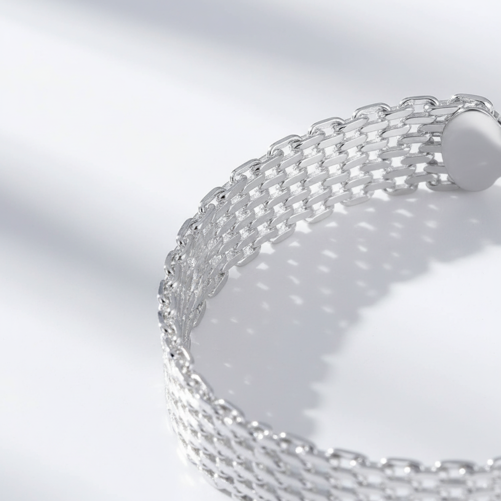 Geflochtenes Silberarmband - CharmedLuster 