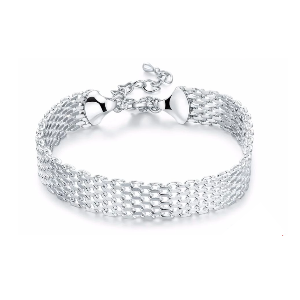 Geflochtenes Silberarmband - CharmedLuster 