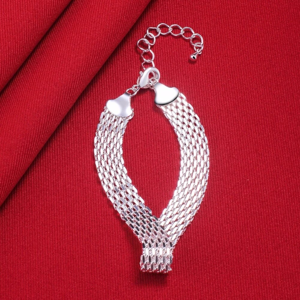 Geflochtenes Silberarmband - CharmedLuster 