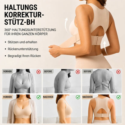 BH zur Haltungskorrektur in Beige mit Rückenausschnitt und gekreuztem Band