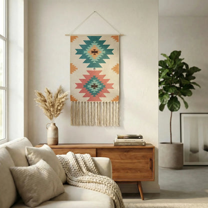 Geometrischer Boho-Wandbehang - Garduraft