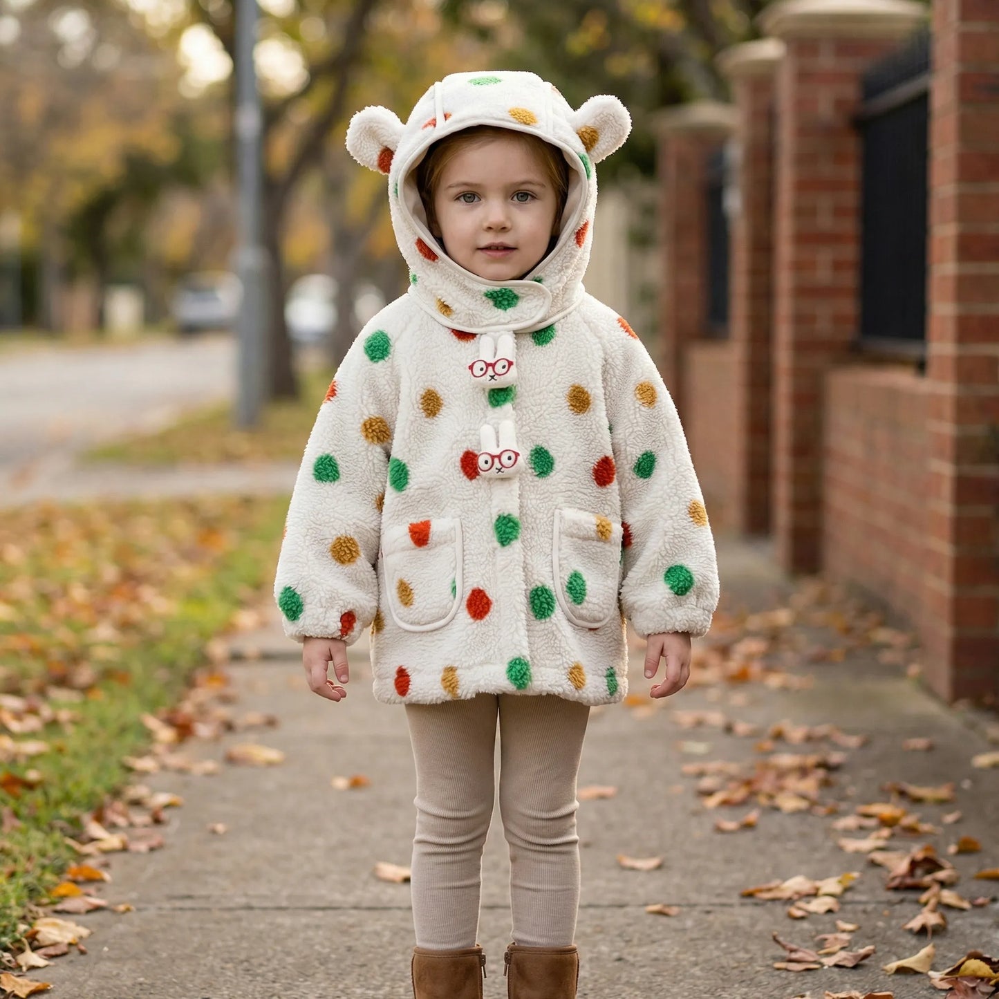 Gepunktete Kinderjacke Mit Kapuze - Bonnie