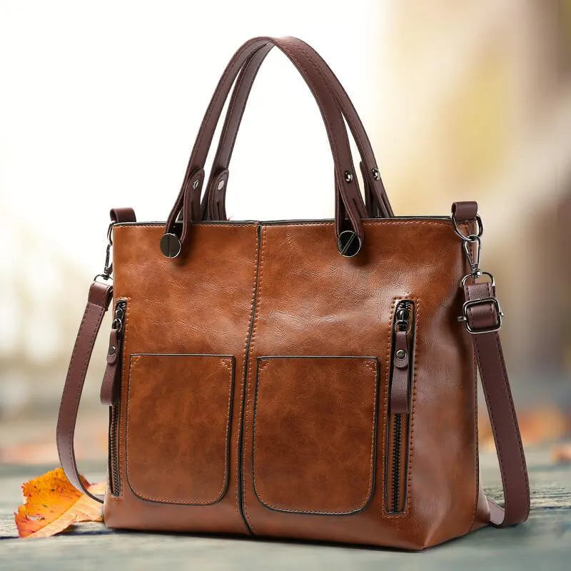 Geräumige Schultertasche Mit Griffen - Noemi