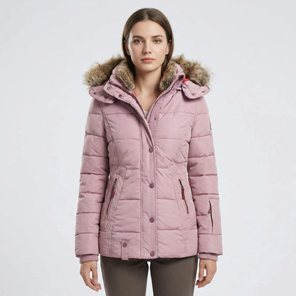 Gevoerde Winterjas Met Bontcapuchon - Sheryl