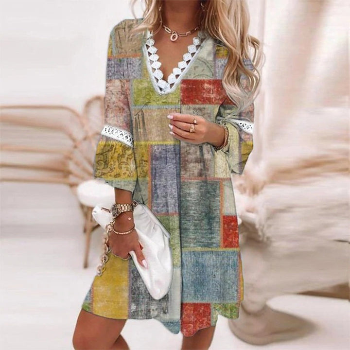 Bedrucktes Herbstkleid - Amara