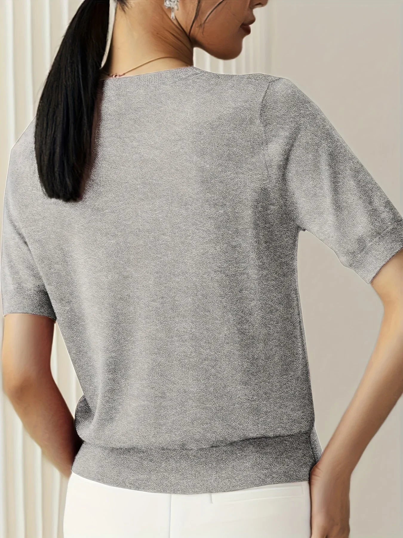 Damen Kurzarm-Herbstpullover – Mila