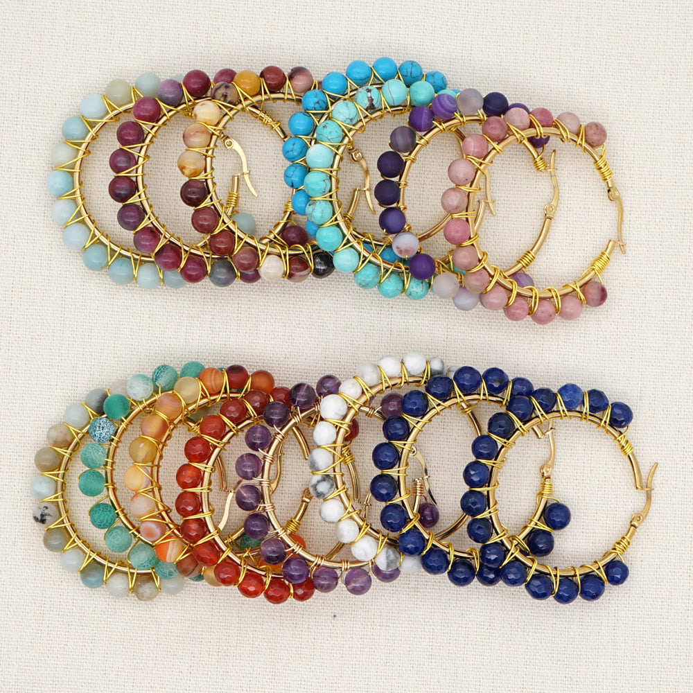 Große Creolen Aus Kristall - CrystalHoops 