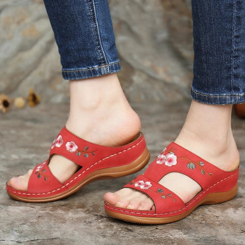 Orthopädische Blumen-Sandalen für Damen – Florina