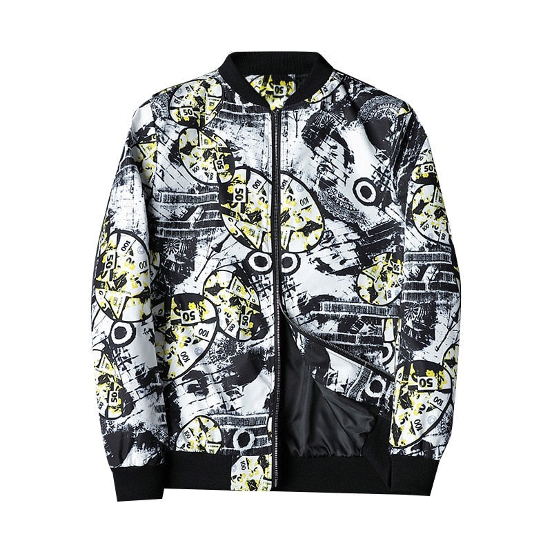 Herbstliche Bedruckte Herren-Bomberjacke - Enzo