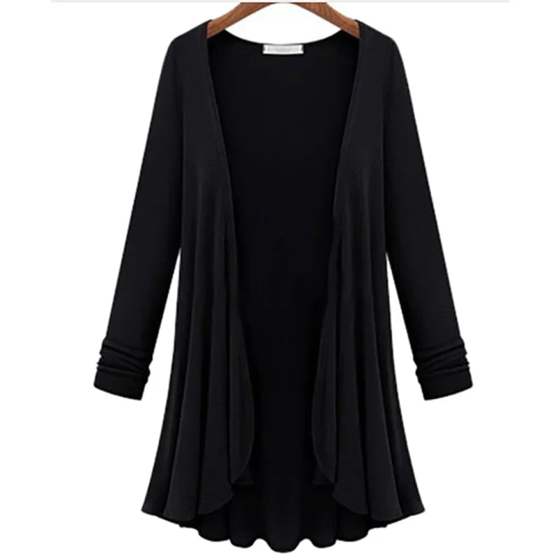 Damen Strick-Cardigan mit Rüschen – Chiara Herbstzauber