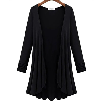 Damen Strick-Cardigan mit Rüschen – Chiara Herbstzauber