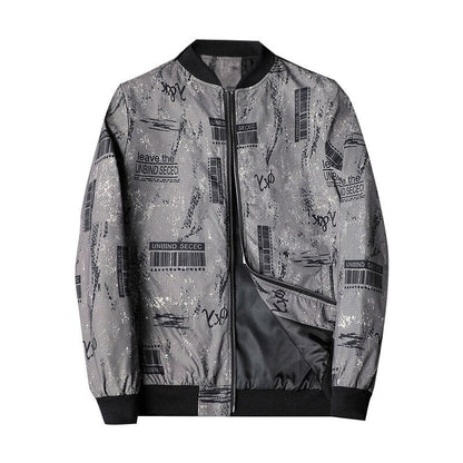Herbstliche Bedruckte Herren-Bomberjacke - Enzo