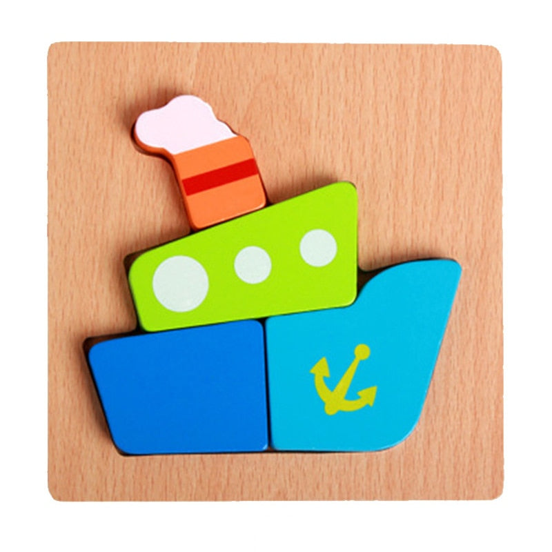 Montessori Lernpuzzle aus Holz – FarbenFreude (1+1 Gratis)