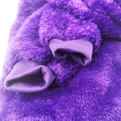 Winter-Kinder-Hoodie mit Plüsch-Tierfunktion zum Wenden – Momo Schneeflocke Edition