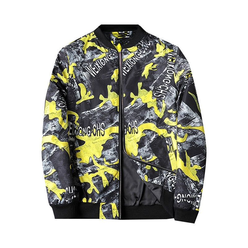 Herbstliche Bedruckte Herren-Bomberjacke - Enzo