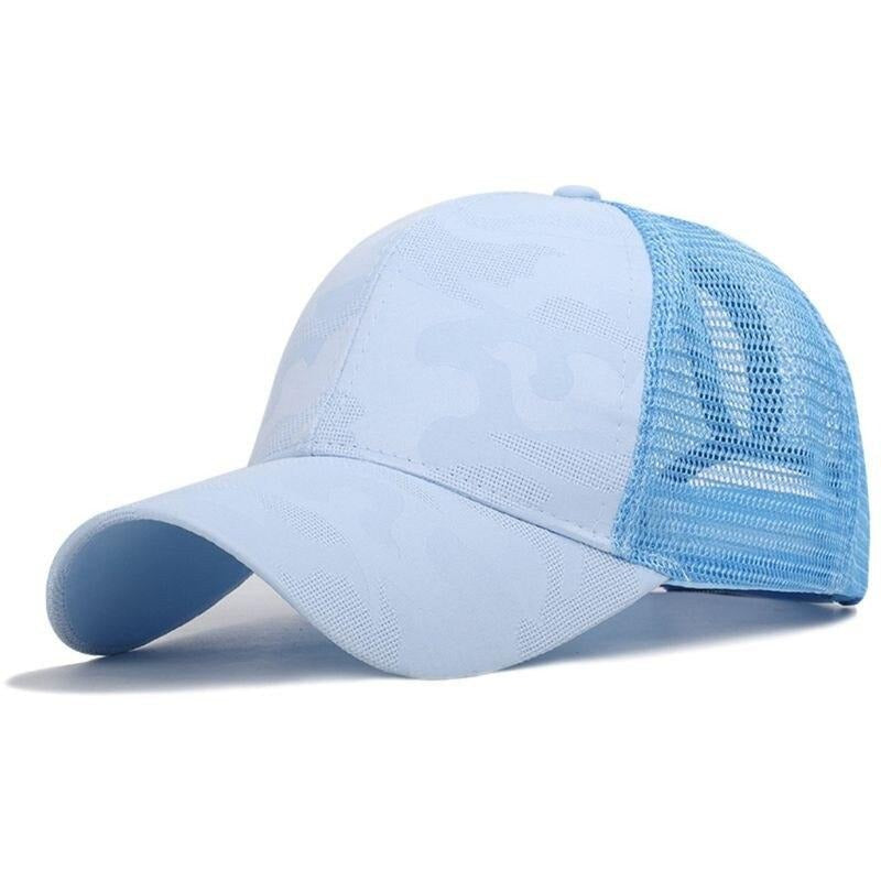 Trendige Damen Baseballcap mit Zopfloch & Klettverschluss – Leona