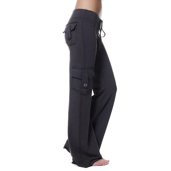 Damen Bootcut Cargo Hose mit Taschen – Isabella Herbstedition