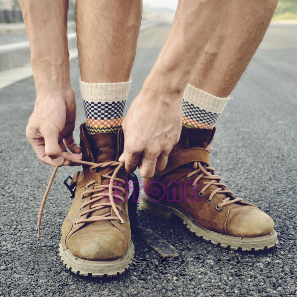 4er-Set Vintage-Herbstsocken – Nordlicht
