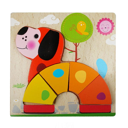 Montessori Lernpuzzle aus Holz – FarbenFreude (1+1 Gratis)