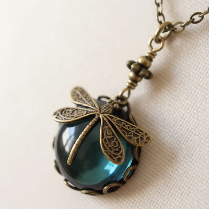 Halskette Mit Anhänger - DragonflyCharm 