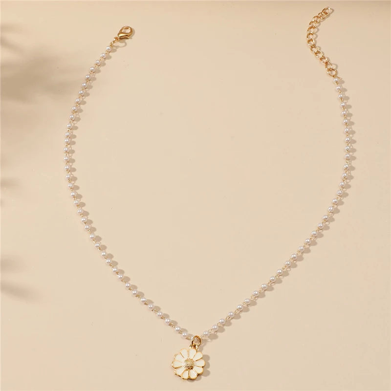 Halskette Mit Anhänger - PetalPearl 
