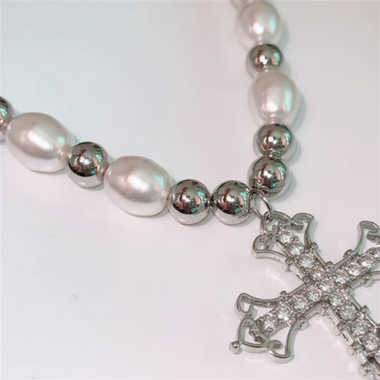 Halskette Mit Kreuzanhänger - PearlCross 