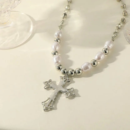 Halskette Mit Kreuzanhänger - PearlCross 