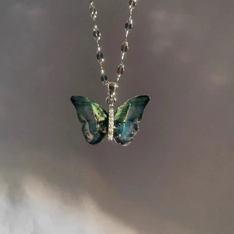 Halskette Mit Schmetterlingsmotiv - Butterfli 