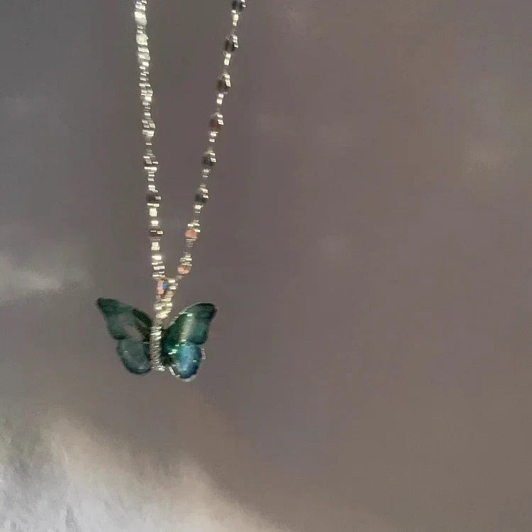 Halskette Mit Schmetterlingsmotiv - Butterfli 