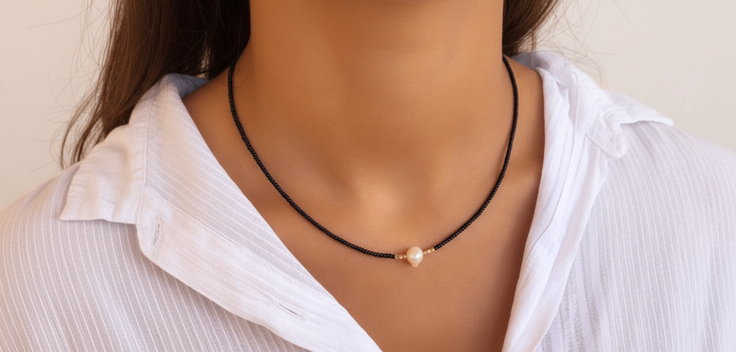 Handgefertigte Perlenkette - ShimmerLuxe 