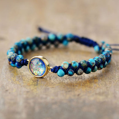 Handgefertigtes Boho-Armband - OpalJasper 