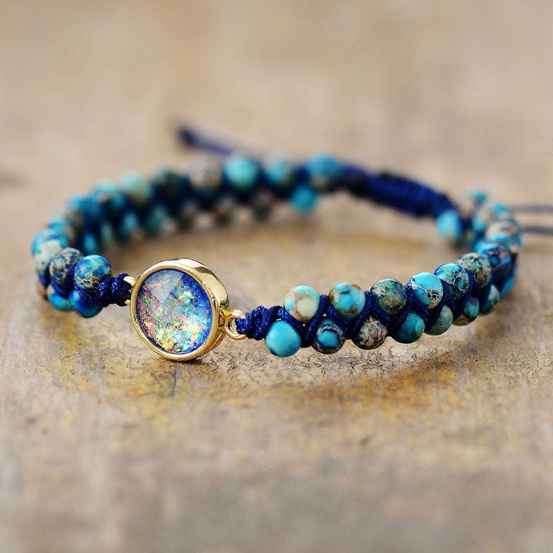 Handgefertigtes Boho-Armband - OpalJasper 