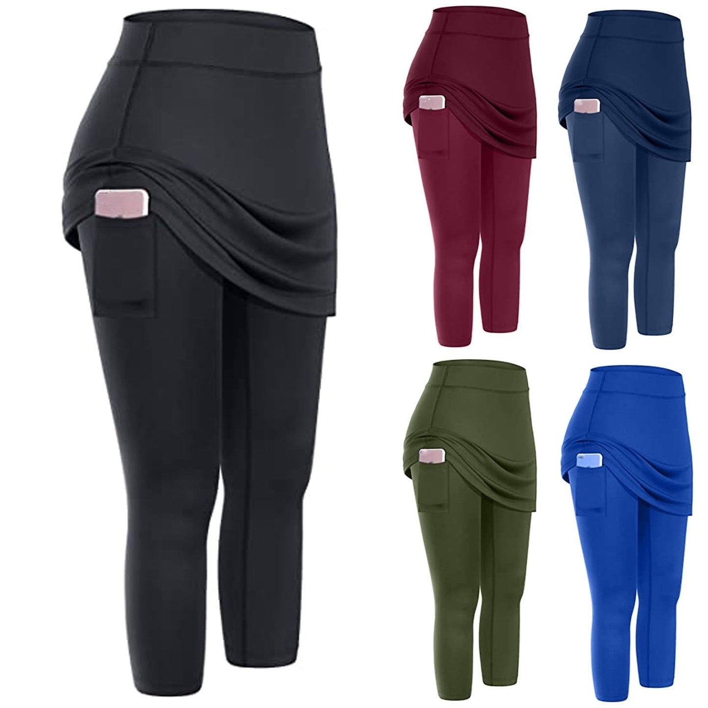 Herbstliche Rock-Leggings mit praktischen Seitentaschen – Mireille